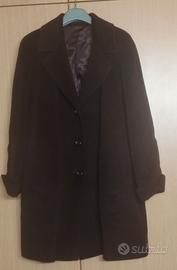 Cappotto viola di lana