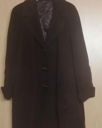 Cappotto viola di lana