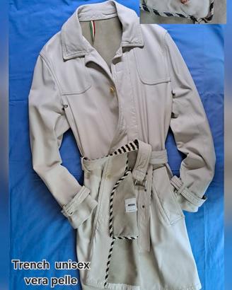 Trench unisex pelle
