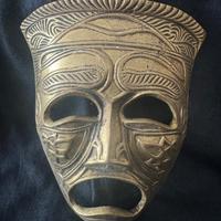 Maschere decorative in bronzo, da parete