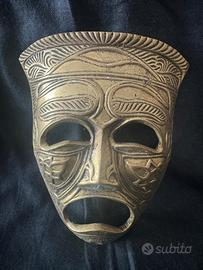 Maschere decorative in bronzo, da parete