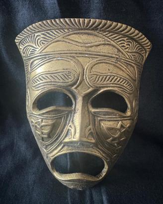Maschere decorative in bronzo, da parete