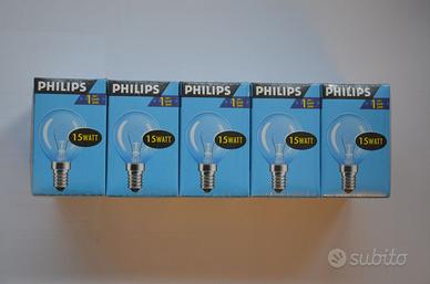 Lampadine sfera ad incandescenza 15W E14 chiare