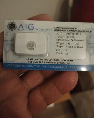 Diamante sciolto 1.03 ct J I3 