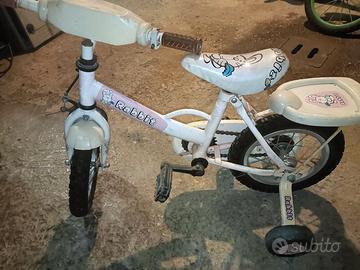Bicicletta bambina 12"Rabbit con rotelle
