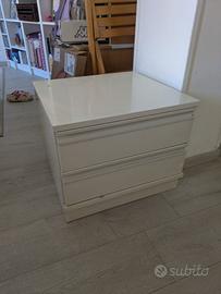 Comò bianco 2 cassetti
