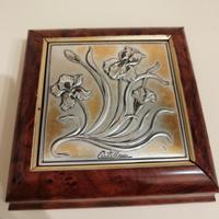 Scatola Portagioie Elegante in Legno e Argento 