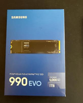 SSD Samsung 990 EVO 1TB NVMe PCIe 4.0 / 5.0 –Nuovo
