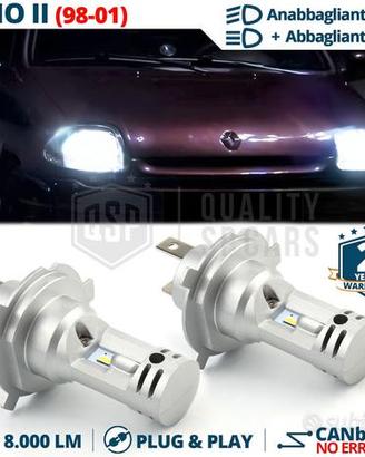 Lampadine LED H4 per RENAULT CLIO 2 CANbus 6500K