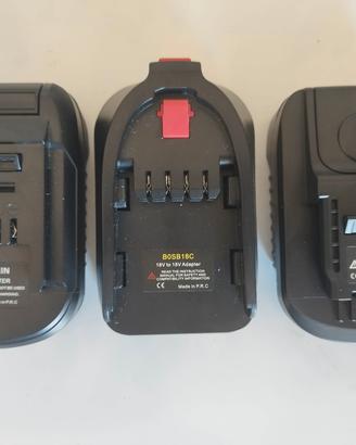 3 x adattatori  batterie  Makita Bosch Worx  