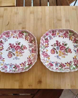SET 2 PIATTI QUADRATI D’EPOCA COPELAND SPODE