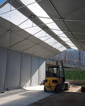 Copertura industriale 4m 8x12 in PVC completa