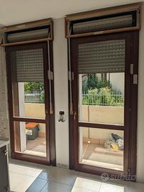 Infissi in legno con doppi vetri – porte‑finestre