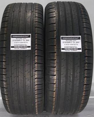2 PNEUMATICI USATI 215/55R17 94V ECO C 5 CONTINENT