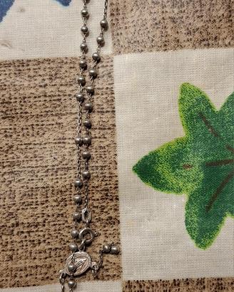 Collana Rosario in Argento con Grani a Sfera
