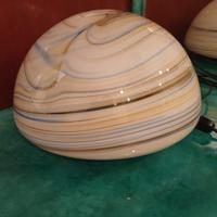 Lampada da tavolo in vetro martorizzato