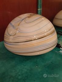 Lampada da tavolo in vetro martorizzato