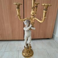 Candeliere con putto a 4 fiamme da restaurare