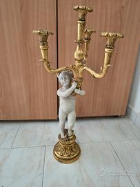 Candeliere con putto a 4 fiamme da restaurare