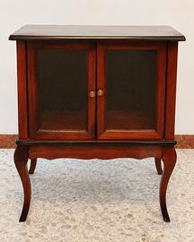 Mobiletto vetrina in legno stile classico