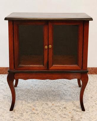 Mobiletto vetrina in legno stile classico