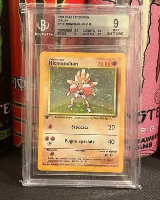 Pokemon Set base 1 edizione Hitmonchan BGS 9 ita