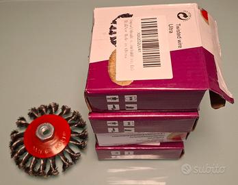 4 spazzole abrasive rs pro per ruggine e ferro