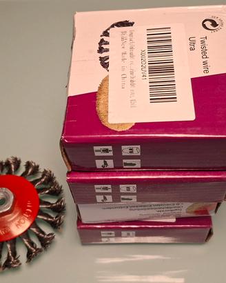 4 spazzole abrasive rs pro per ruggine e ferro