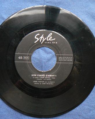 Non finirò d'amarti -dove vai Jack 45 giri vinile