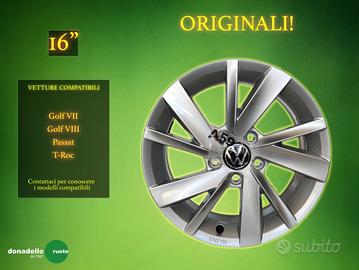 Cerchi in Lega ORIGINALI Volkswagen 16"
