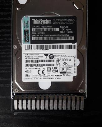 Lenovo ThinkSystem HDD 600GB 10K SAS 12 GB 2,5"