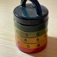 Salvadanaio in legno vintage da collezione