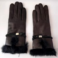 Guanti donna in vera pelle con pelliccia - Nuovi