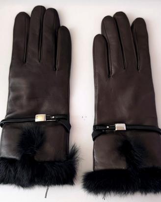 Guanti donna in vera pelle con pelliccia - Nuovi