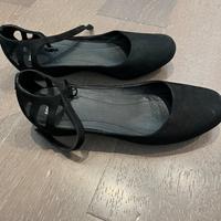 Scarpe Camper nere ballerine con cinturino