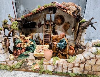 Capanna nativitá cartapesta