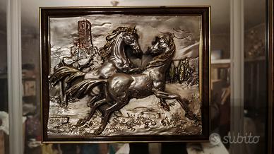 Quadro in rilievo placcato argento 925