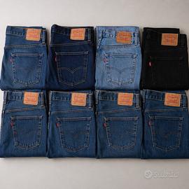 Jeans Uomo Slim Fit Denim Blu –neri