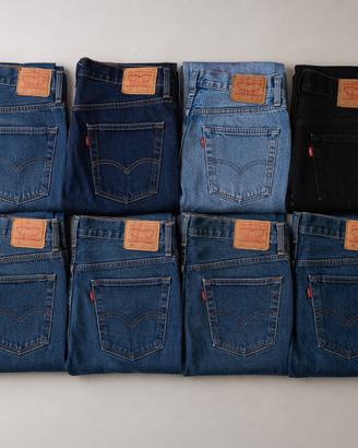 Jeans Uomo Slim Fit Denim Blu –neri