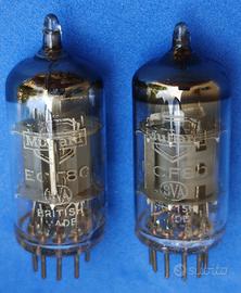 ●Coppia Valvole Mullard ECF80 BVA Testate>100% NOS