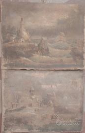 coppia antichi dipinti