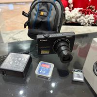 Nikon S6200 pari al nuovo +3schede Sd memoria