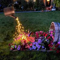 Innaffiatoio solare luci decorazioni da giardino 