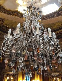 lampadario ferro battuto liberty