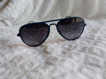 A980 Ray-ban Aviator Rb4211 Tg56 Argento E Celeste
