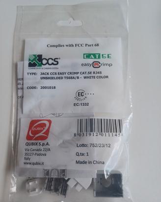 Connettore modulo presa RJ45 ethernet dati