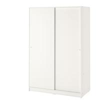 Guardaroba con ante scorrevoli, bianco, 117x176 cm
