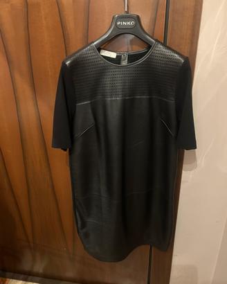 Pinko mini abito in vera pelle