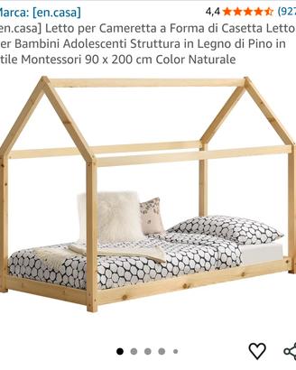 Lettino, Letto bambini, casetta con materasso
