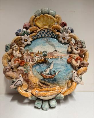 Acquasantiera napoli com vesuvio